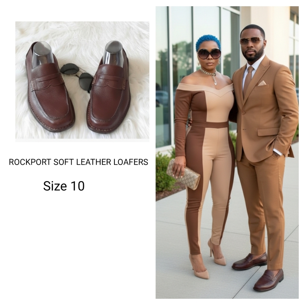 ROCKPORT SOFT LEATHER LOAFERS NWOT